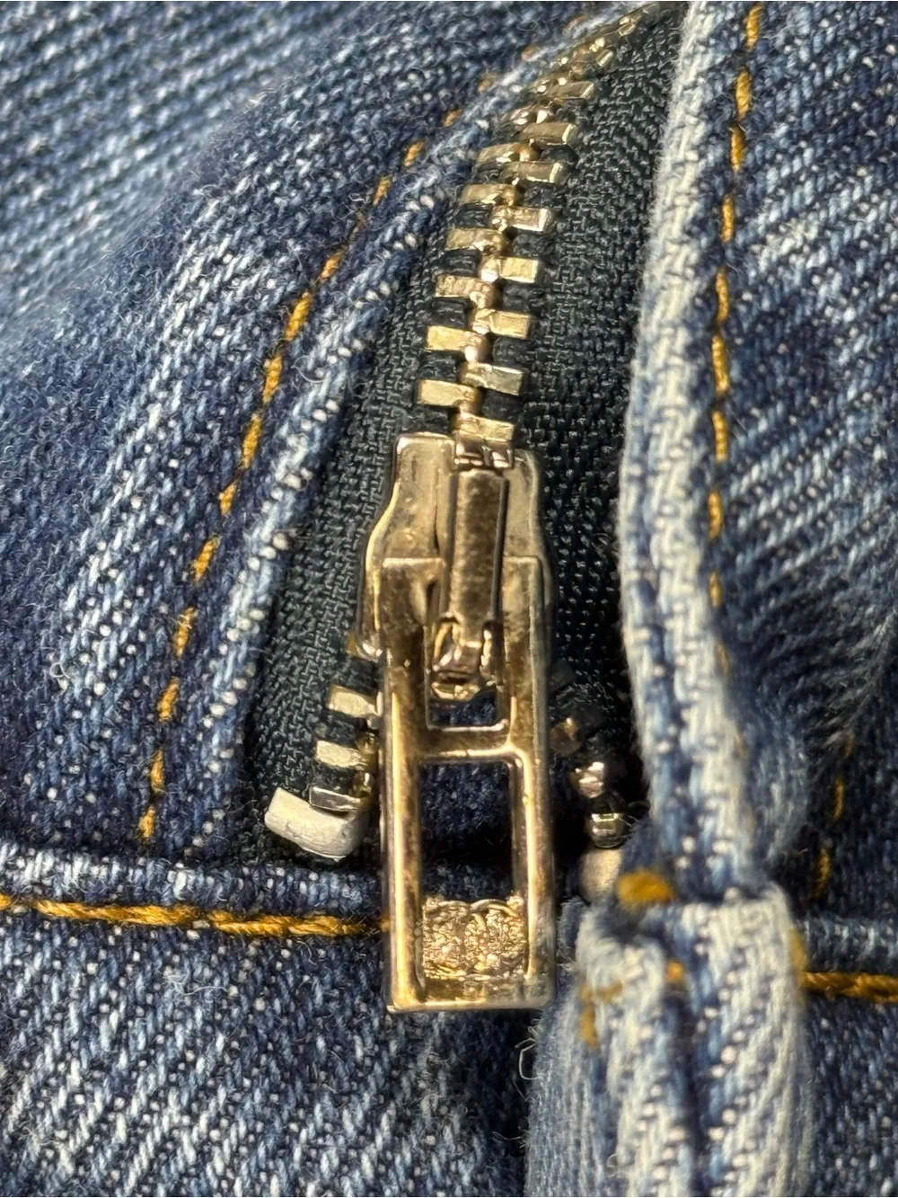CHANEL High Rise 90s Denim Jeans with Gold CC Buttons rhinestones tapered gems